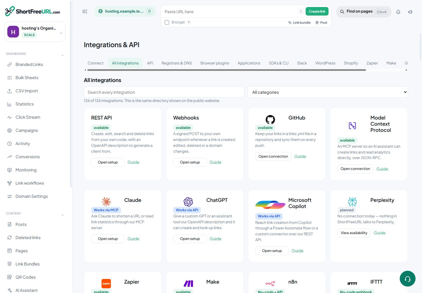 Complete customer integration directory