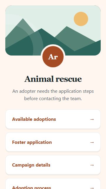 Animal rescue — Campaign spotlight page design