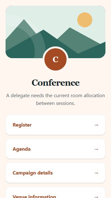Conference — Campaign spotlight page design