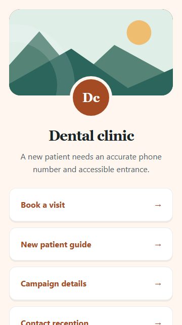 Dental clinic — Campaign spotlight page design