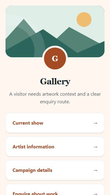 Gallery — Campaign spotlight page design