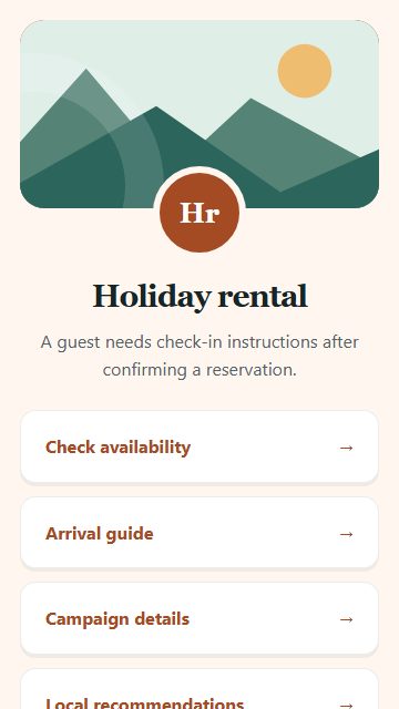 Holiday rental — Campaign spotlight page design
