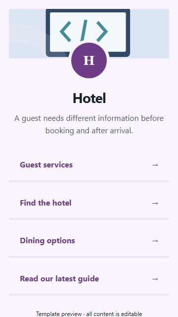 Hotel — Resource directory page design