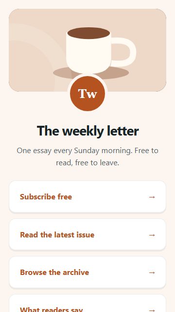 Newsletter writer page design