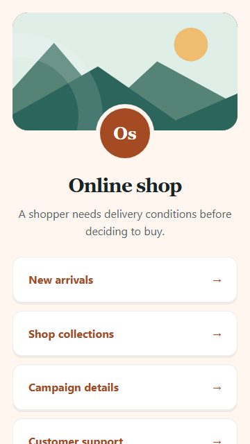 Online shop — Campaign spotlight page design