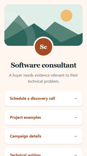 Software consultant — Campaign spotlight page design